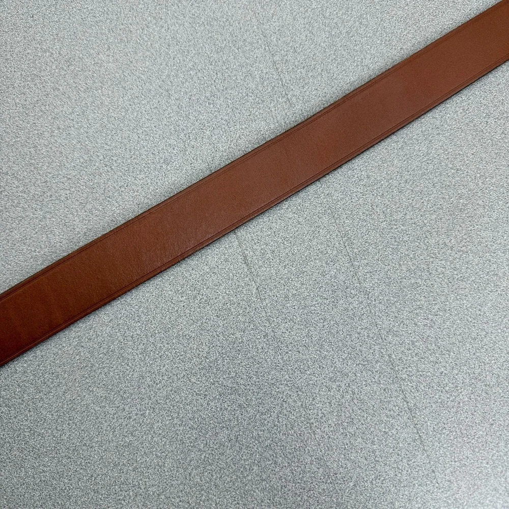 Madewell Leather Belt Womens XXL 2XL Brown Brass Buckle Tip Preppy Classic 1.25" - Picture 5 of 13